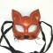 Эксклюзивная кожаная маска кошки "RED CAT" 