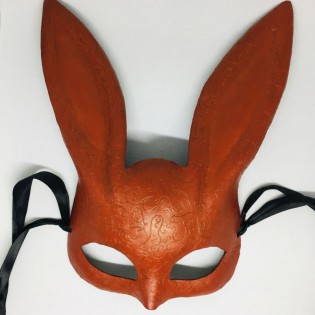 Эксклюзивная кожанная маска зайки "RED RABBIT" 