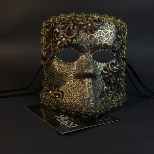 Эксклюзивная карнавальная венецианская маска "Баута" коллекции "NOTTE"