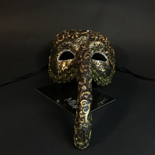 Эксклюзивная карнавальная венецианская маска "Турецкий Нос" коллекции "NOTTE"