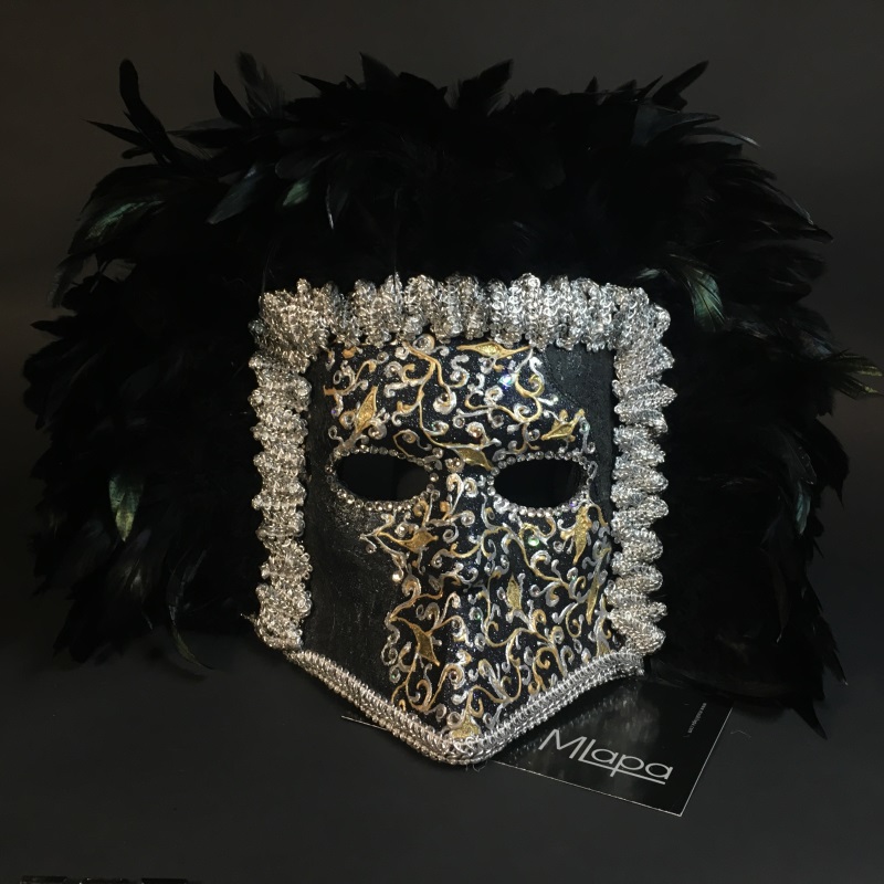 Ексклюзивна карнавальна венеціанська маска Баута "MOZART"