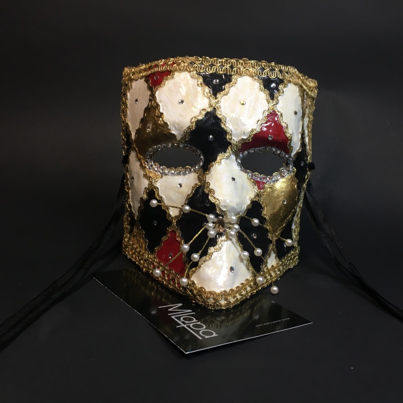 Эксклюзивная венецианская маска Баута "МОЛЧАНИЕ" коллекции "НОВОЕ МИРОВОЕ ПРАВИТЕЛЬСТВО"