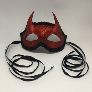 Карнавальная маска Хеллоуин "Красный чертенок"