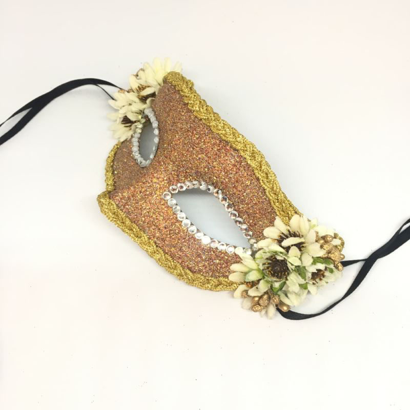 Карнавальная маска "Маргаритка золотистая"
