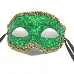 Карнавальная маска "Зеленые узоры"