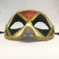 Карнавальная маска "Арлекин трехцветный строгий"