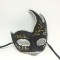 Карнавальная маска ручной работы "Коломбина золотые ветки в серебре"