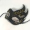 Карнавальная маска ручной работы "Коломбина золотые ветки в серебре"